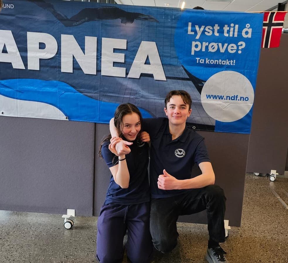 Søskenpar med NM-medaljer i fridykking